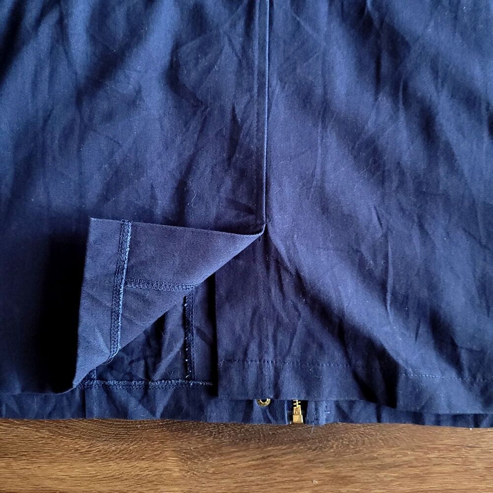 Utility Vest Womens 2XL Beyove Navy Pockets Snap Zip Front Anorak NEW FLAW - Picture 9 of 14